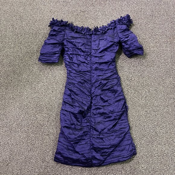 Royal Purple Roched Sheath Dress by BCBG MaxAzria Size 6 - Picture 2 of 6